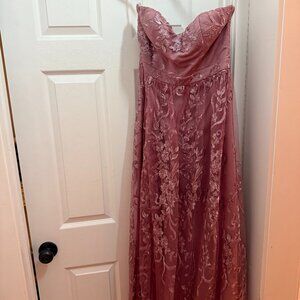 Lulus Strapless Gown, Worn Once & Dry Cleaned